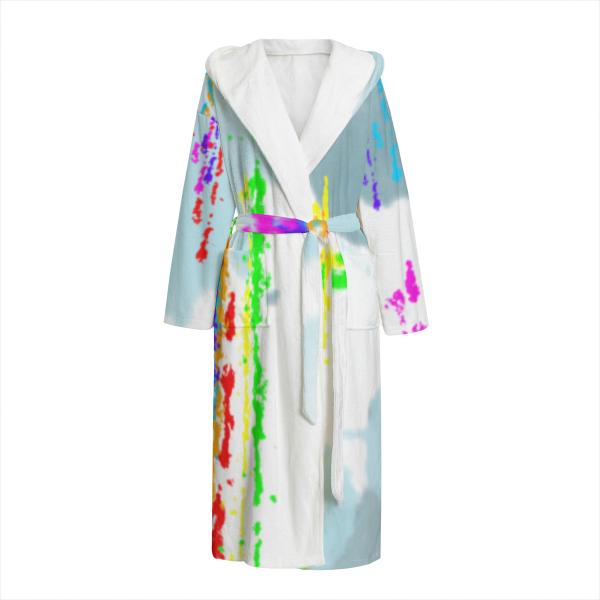 Bunter Bademantel Alec aus Flanell – flauschig & farbenfroh, Größen S–2XL